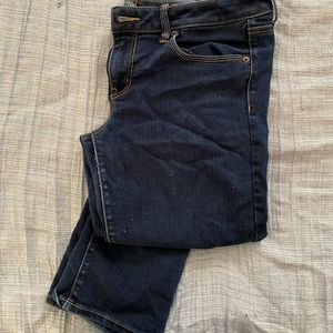 American Eagle Low Rise Skinny Stretch Jeans in Dark Wash (14)